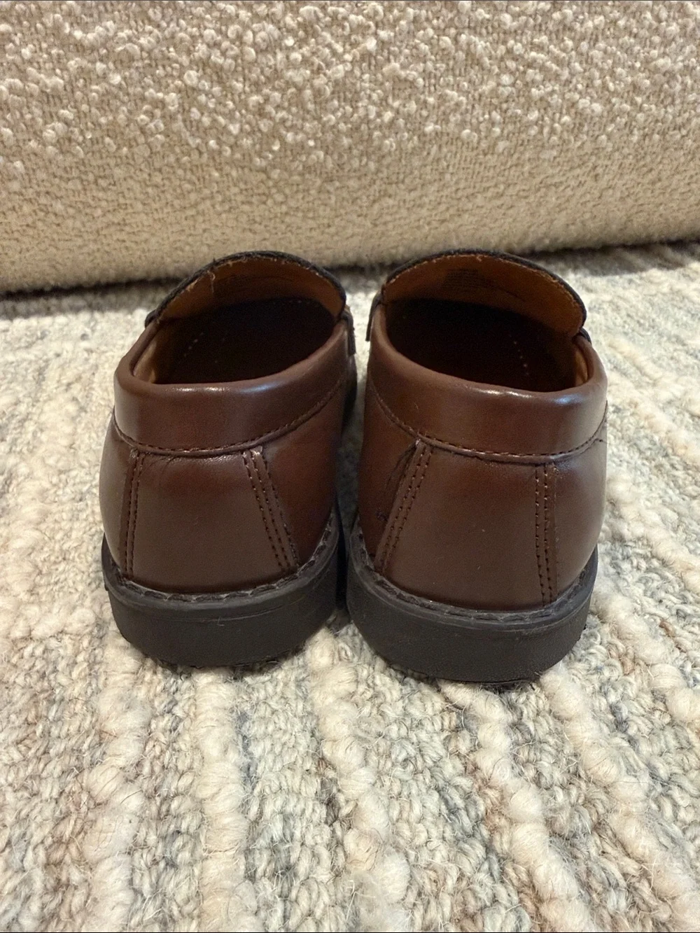 J. Crew Factory Boys' Brown Leather Penny Loafers